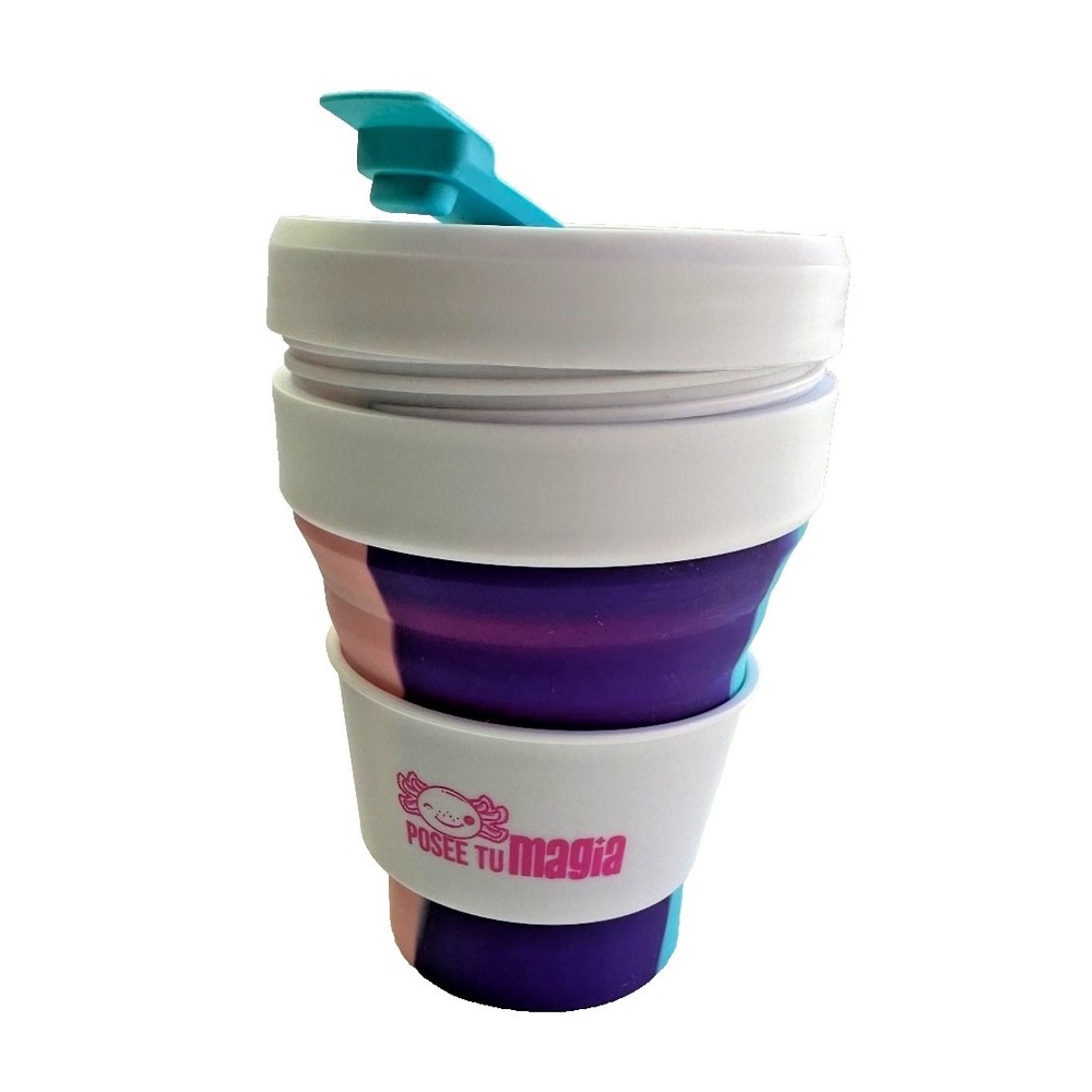 Collapsible Pocket Cup 12oz Travel Mug Twist Lid Spout Portable NEW Box Foldable